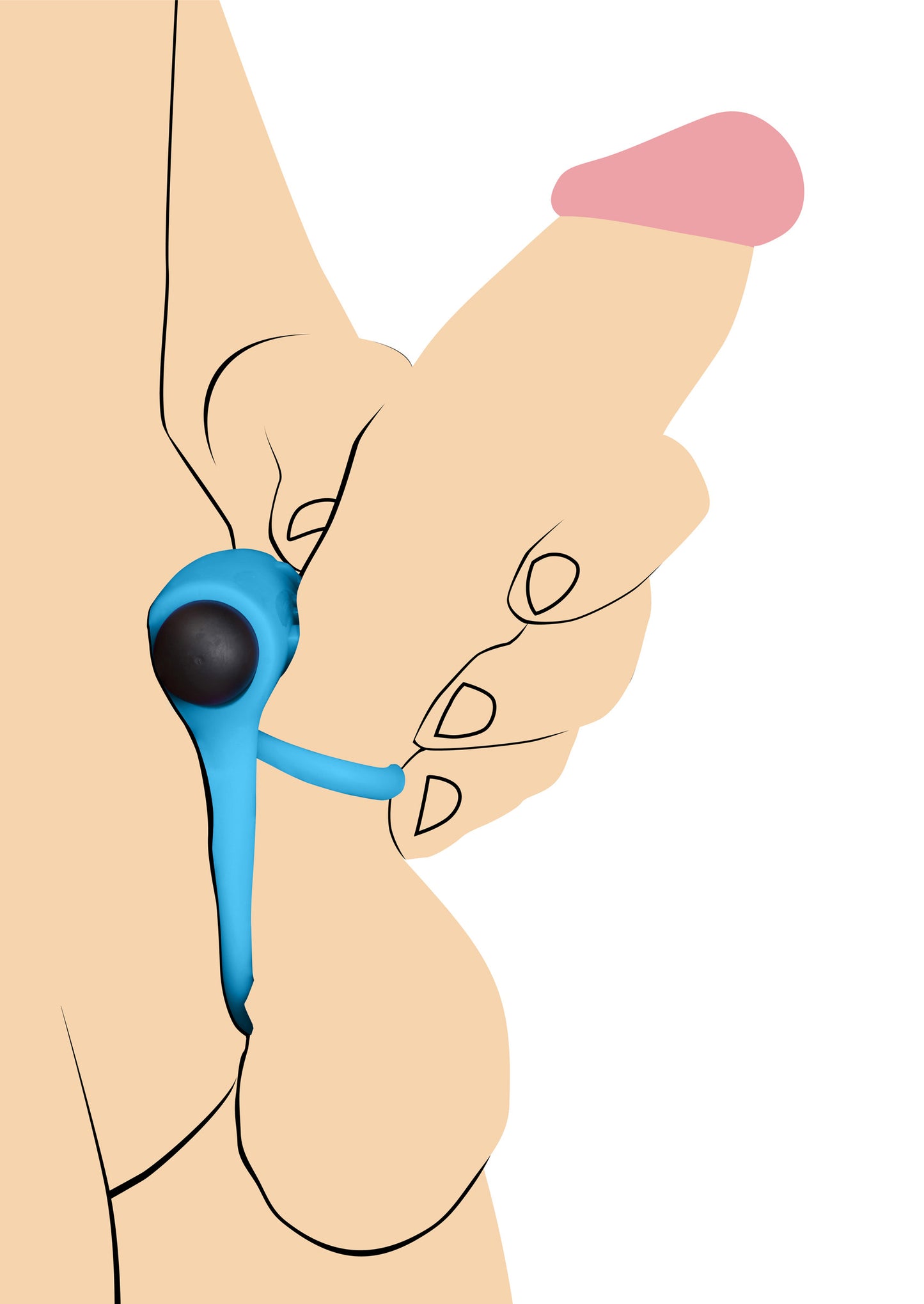 Remote Control 28x Vibrating Cock Ring And Bullet - Blue