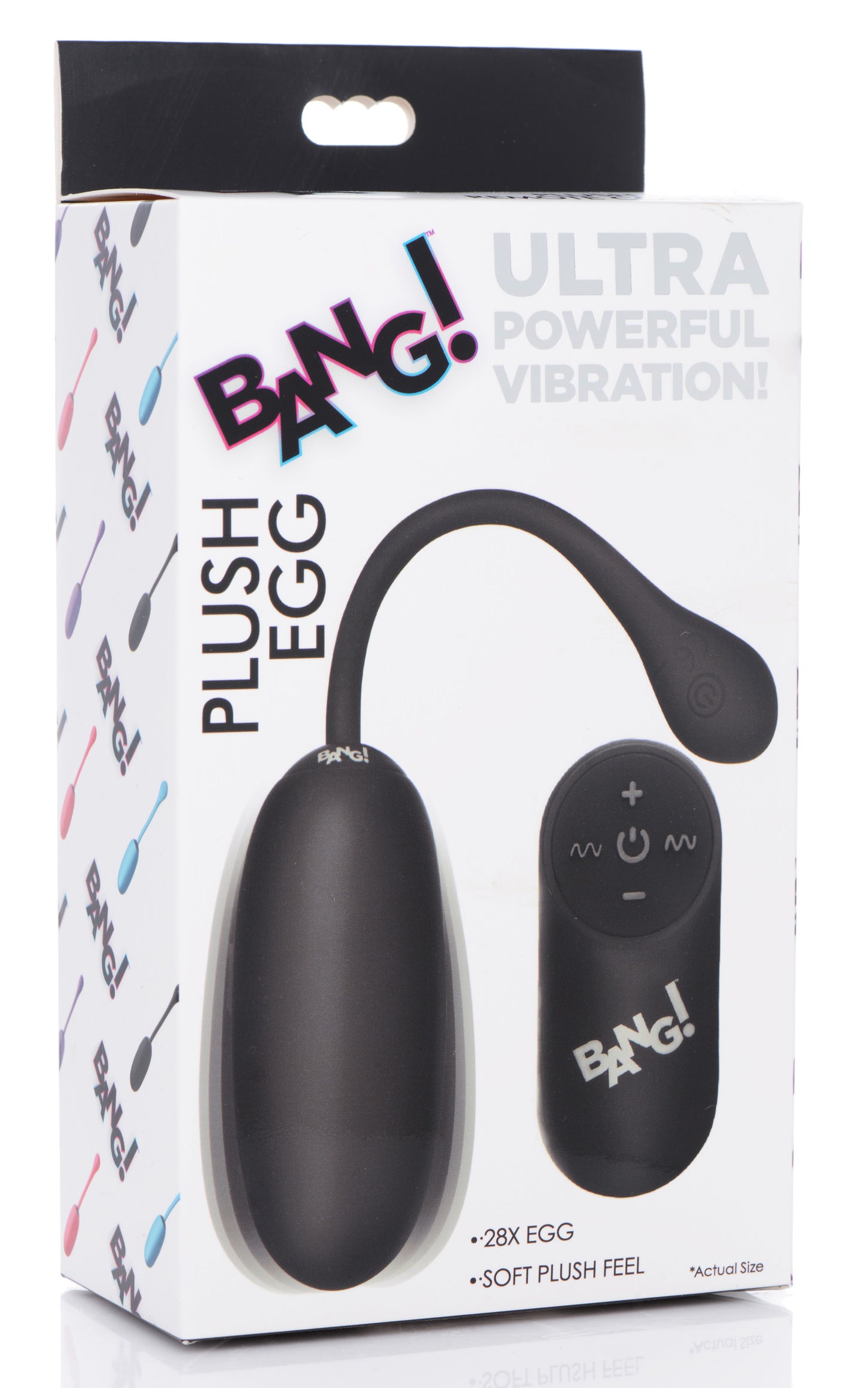 Remote Control 28x Silicone Plush Egg - Black