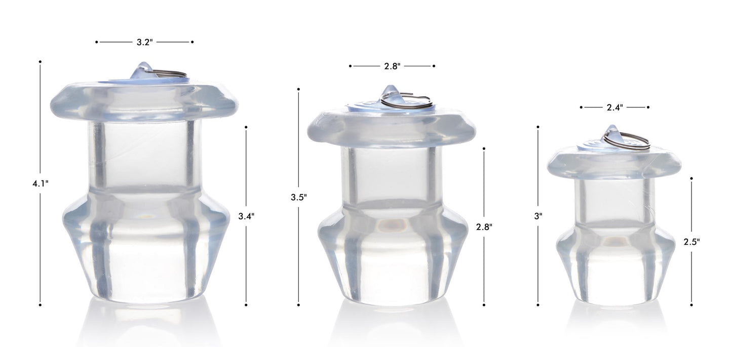 Ass Bung Clear Hollow Anal Dilator With Plug - Large