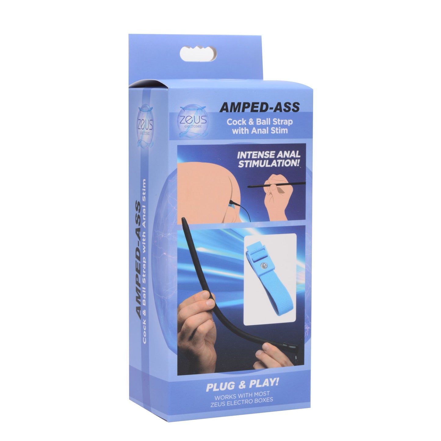 Amped Ass Cock And Ball Strap With Anal Estim