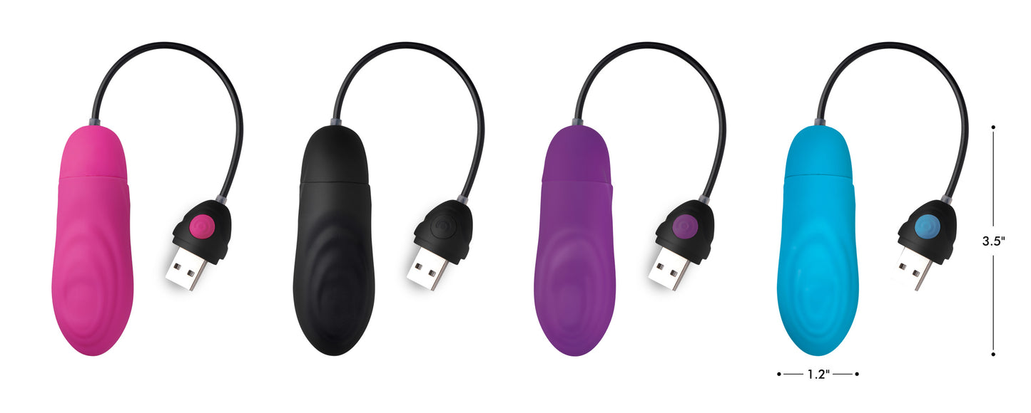 7x Pulsing Rechargeable Silicone Vibrator - Purple