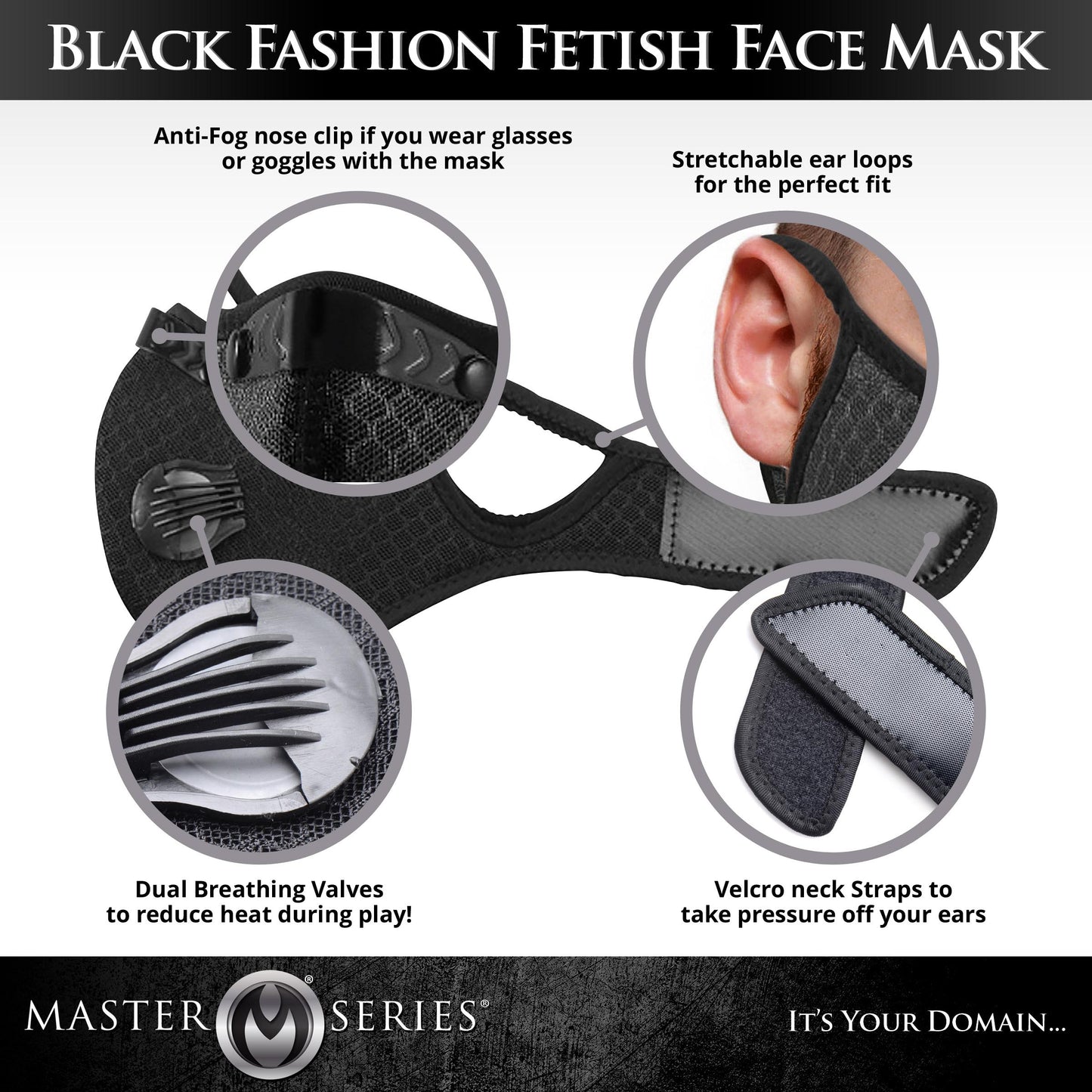 Black Fetish Face Mask