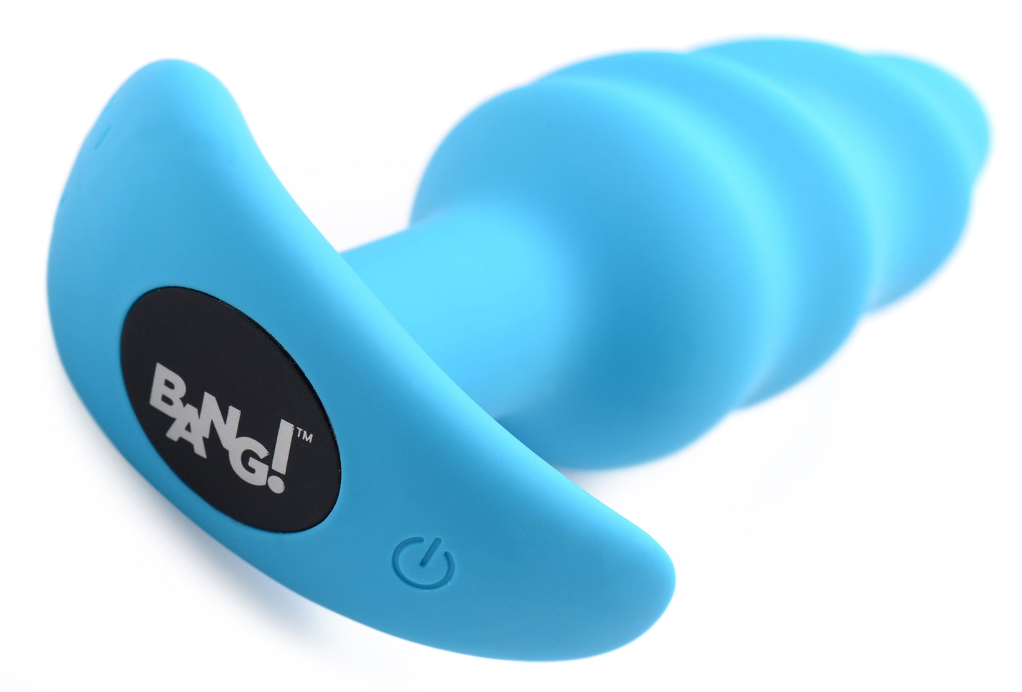 Remote Control 21x Vibrating Silicone Swirl Butt Plug - Blue