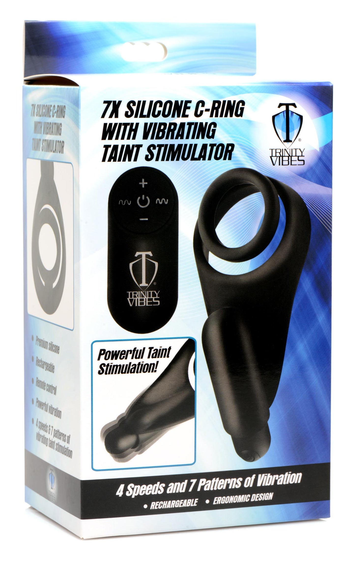 7x Silicone C-ring With Vibrating Taint Stimulator