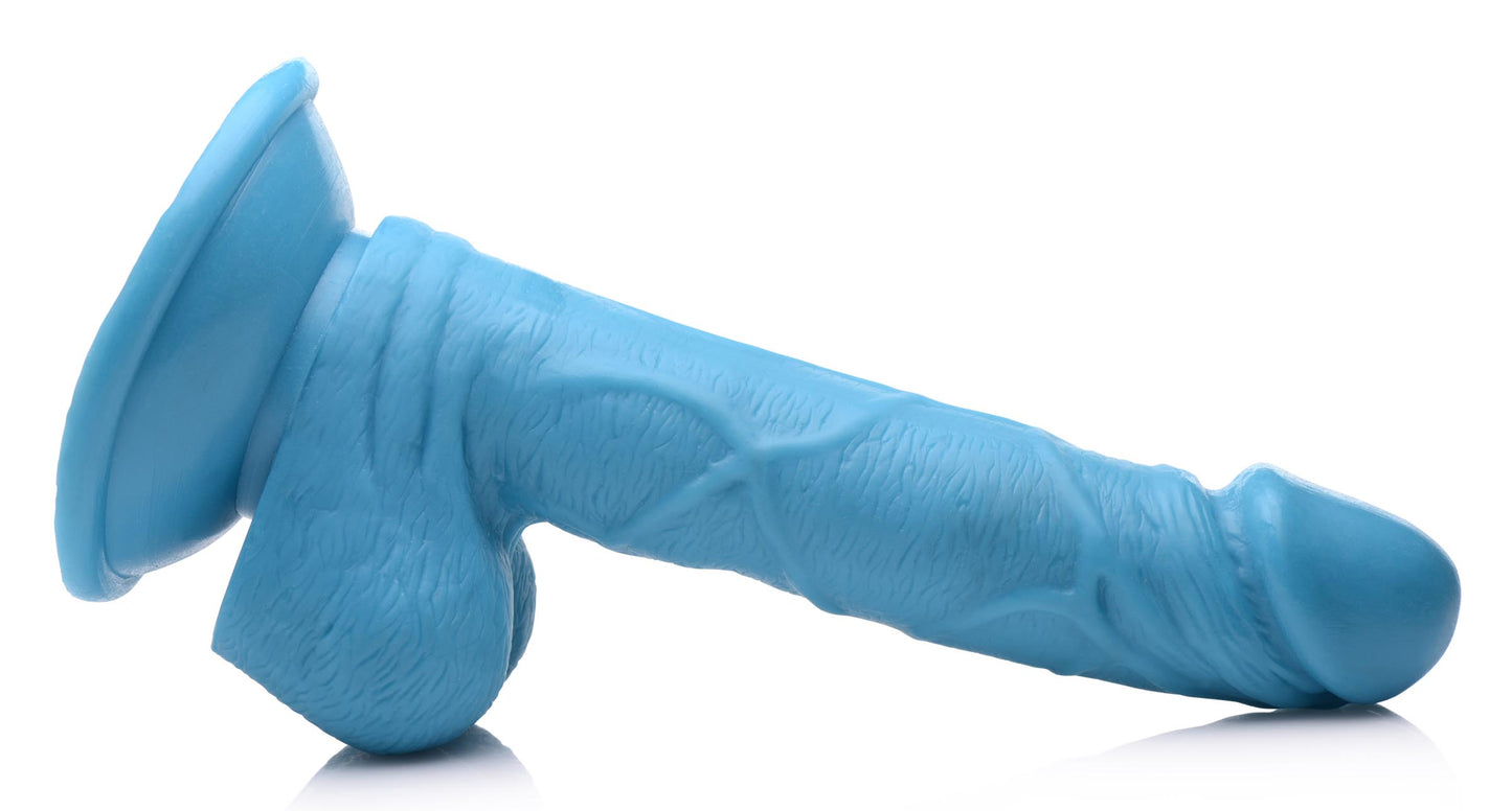 6.5 Inch Dildo With Balls - Blue