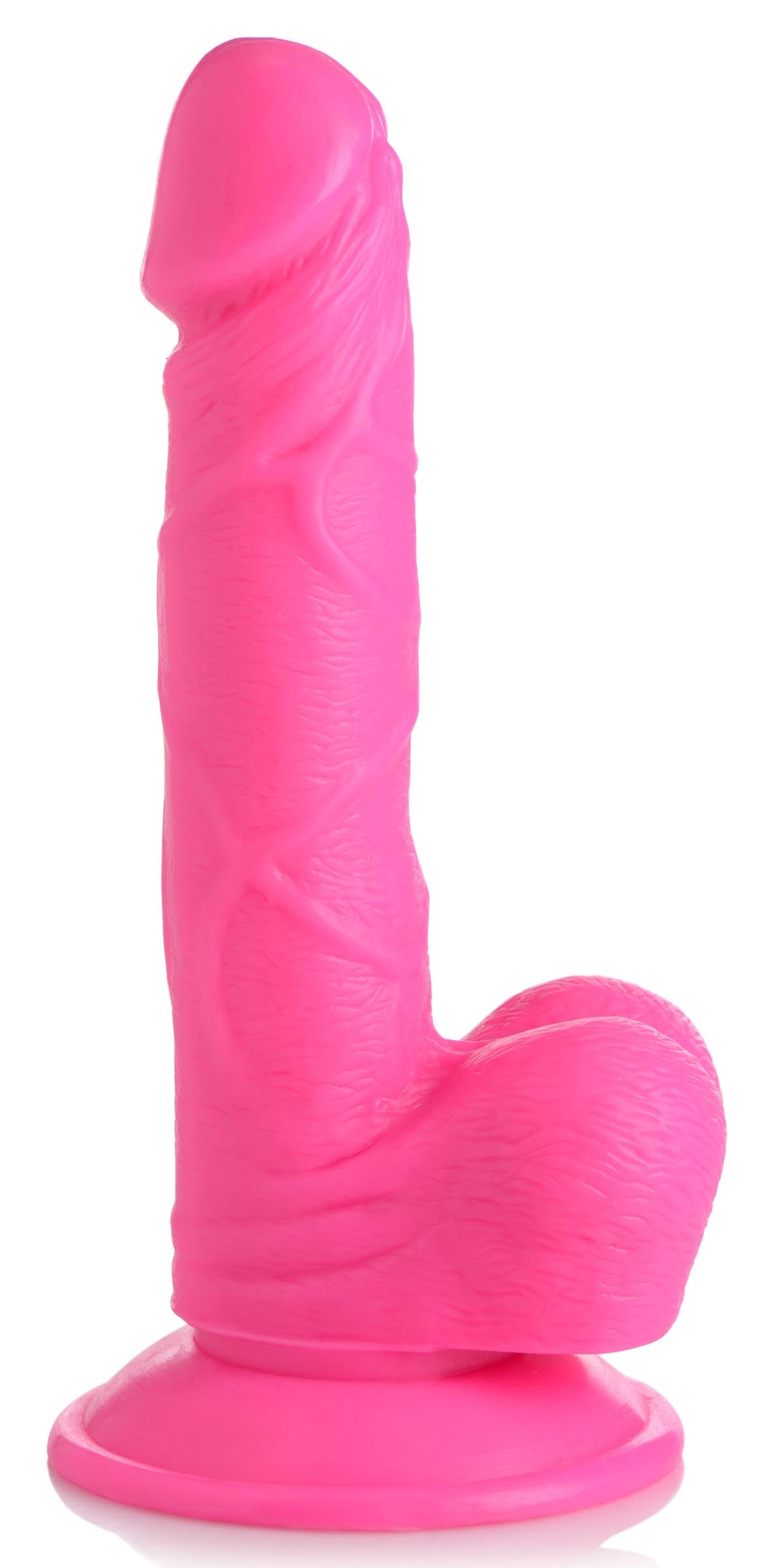 6.5 Inch Dildo With Balls - Pink