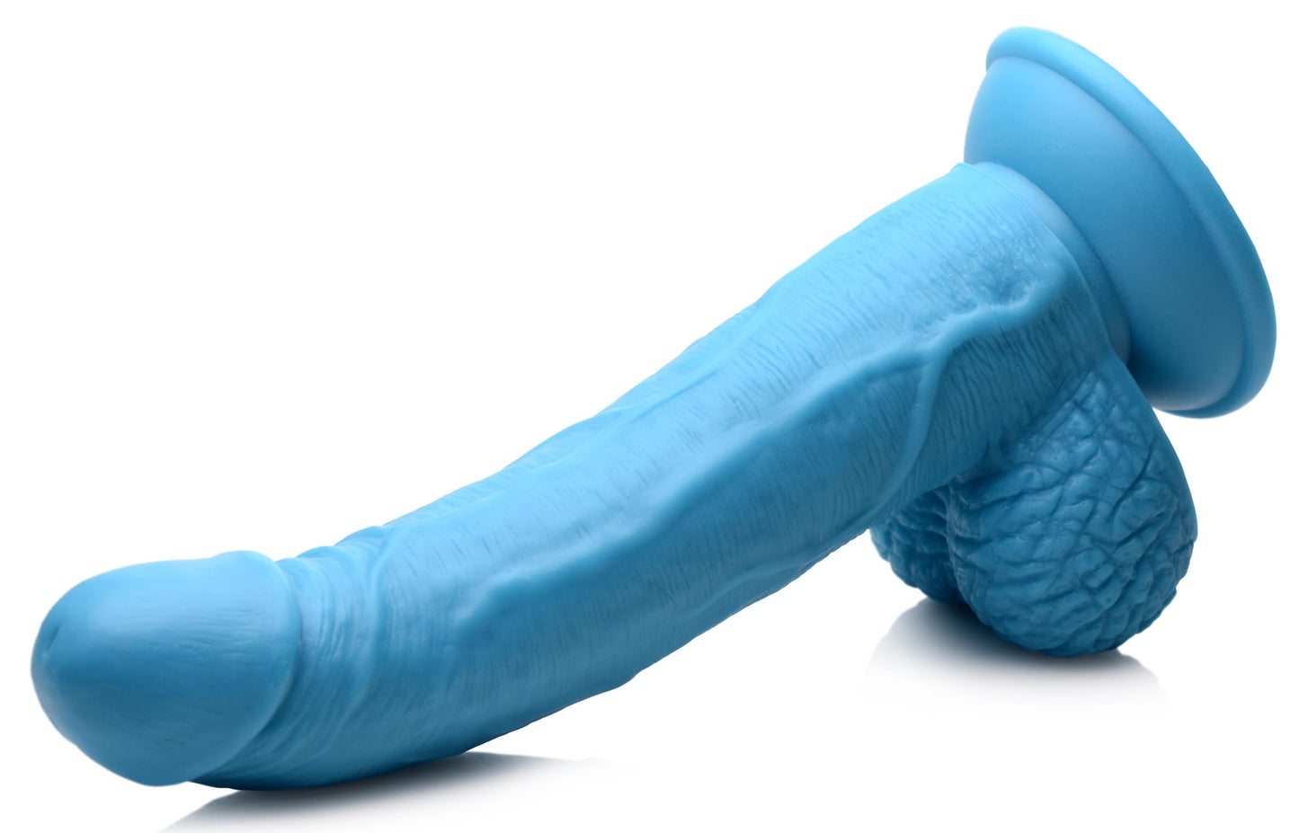 7.5 Inch Dildo With Balls - Blue