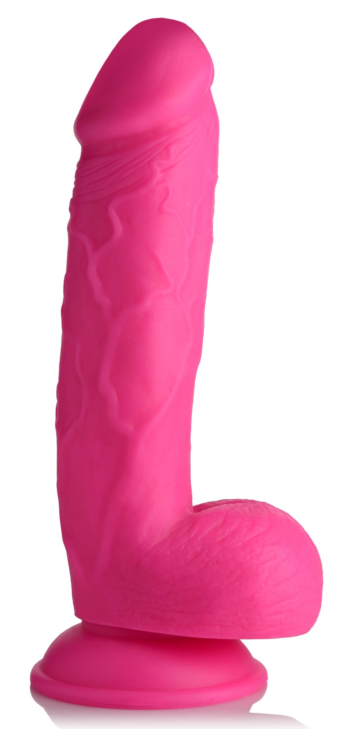 8.25 Inch Dildo With Balls - Pink
