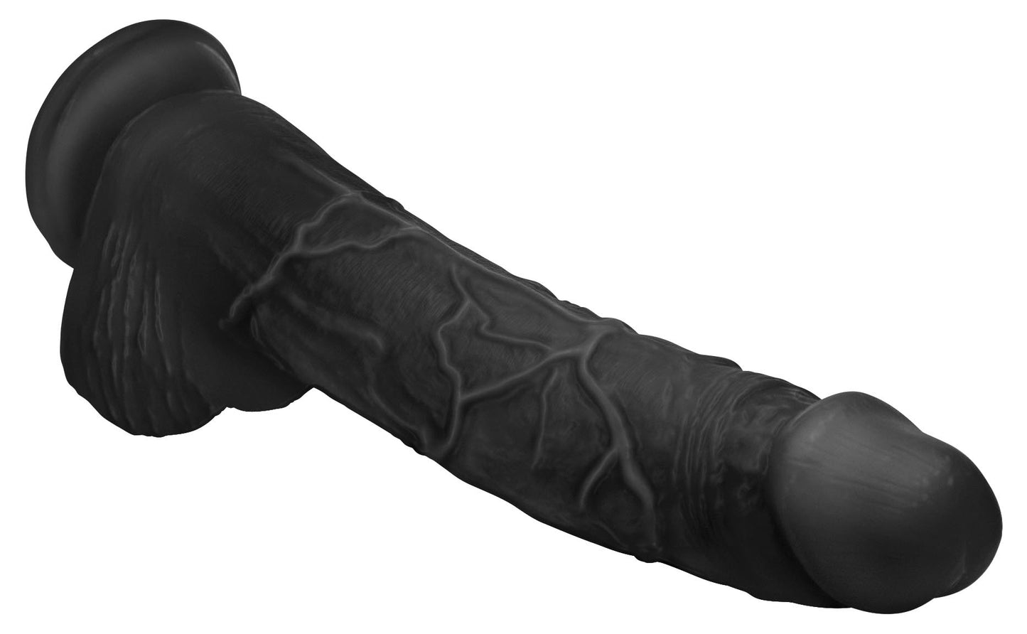 Hung Harry 11.75 Inch Dildo With Balls - Black