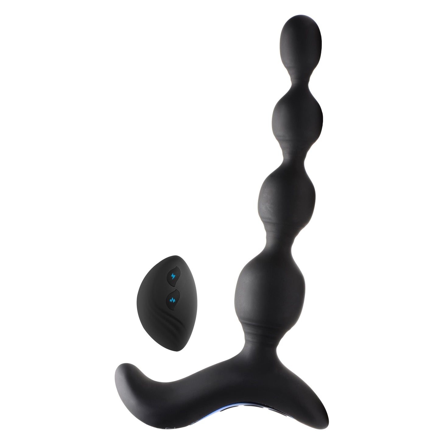 Shock-beads 80x Vibrating & E-stim Silicone Anal Beads With Remote