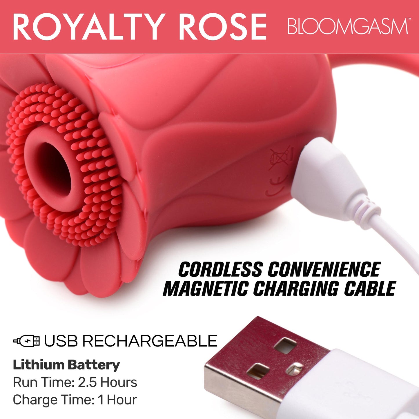 Royalty Rose Textured Suction Clit Stimulator