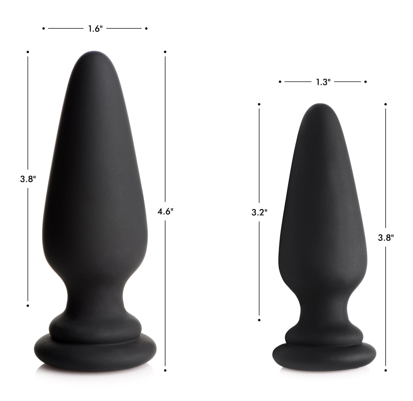 Small Anal Plug With Interchangeable Fox Tail - Black And White