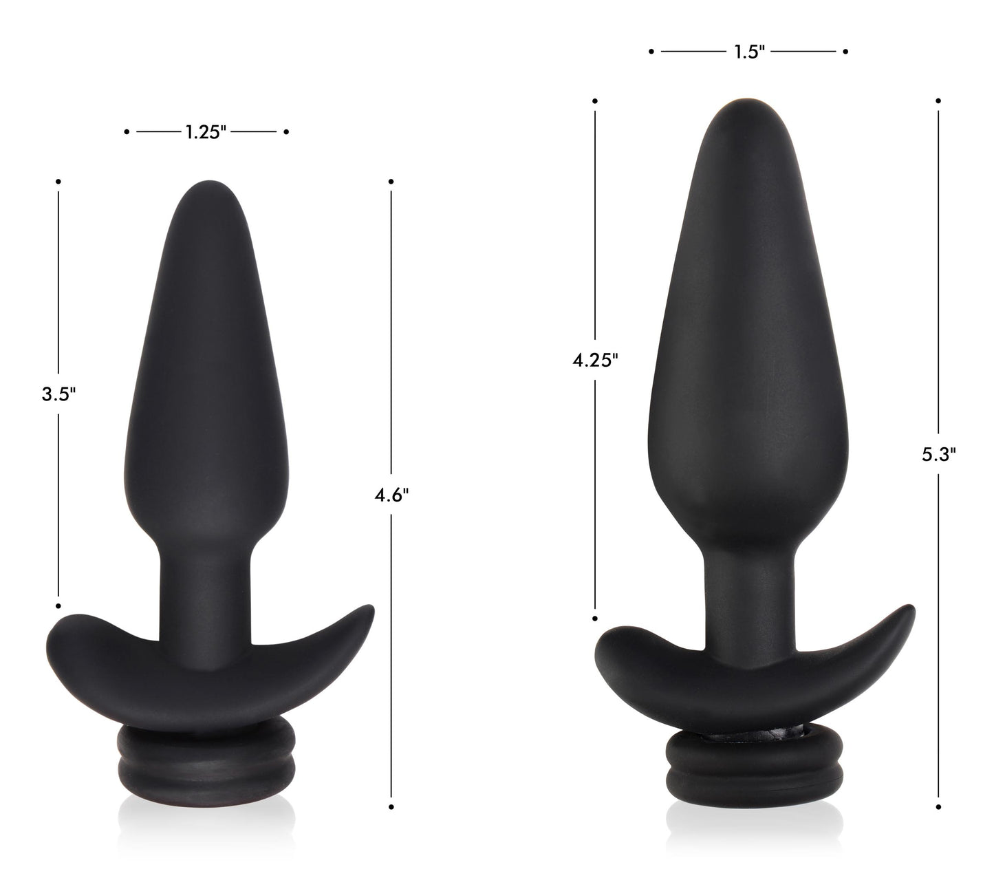 Large Vibrating Anal Plug With Interchangeable Fox Tail - Black