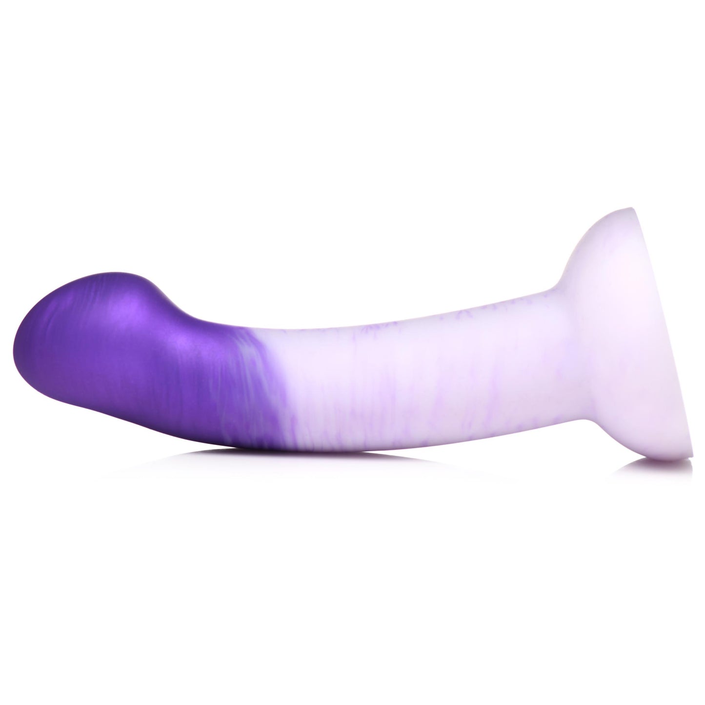 G-swirl G-spot Silicone Dildo - Purple