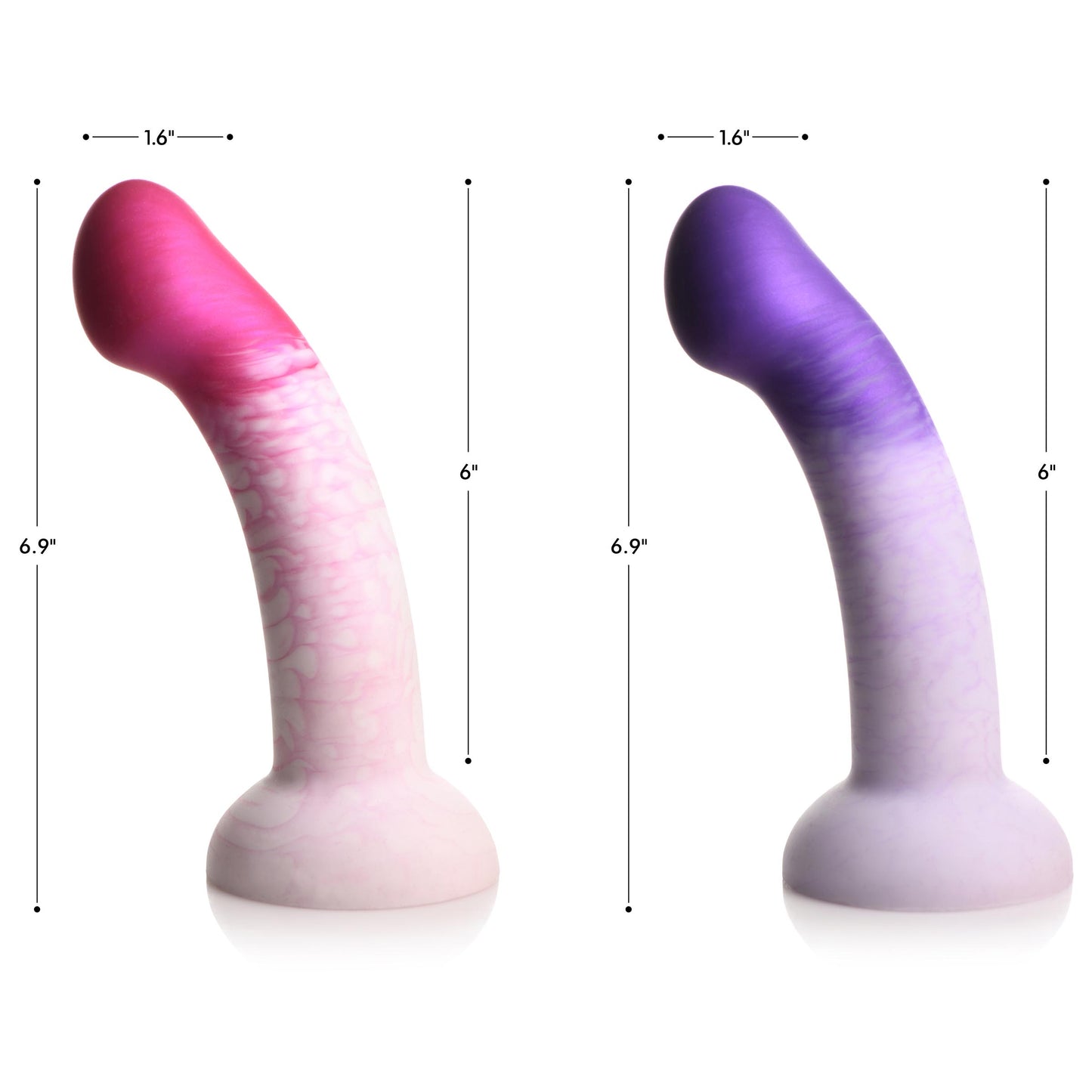 G-swirl G-spot Silicone Dildo - Purple