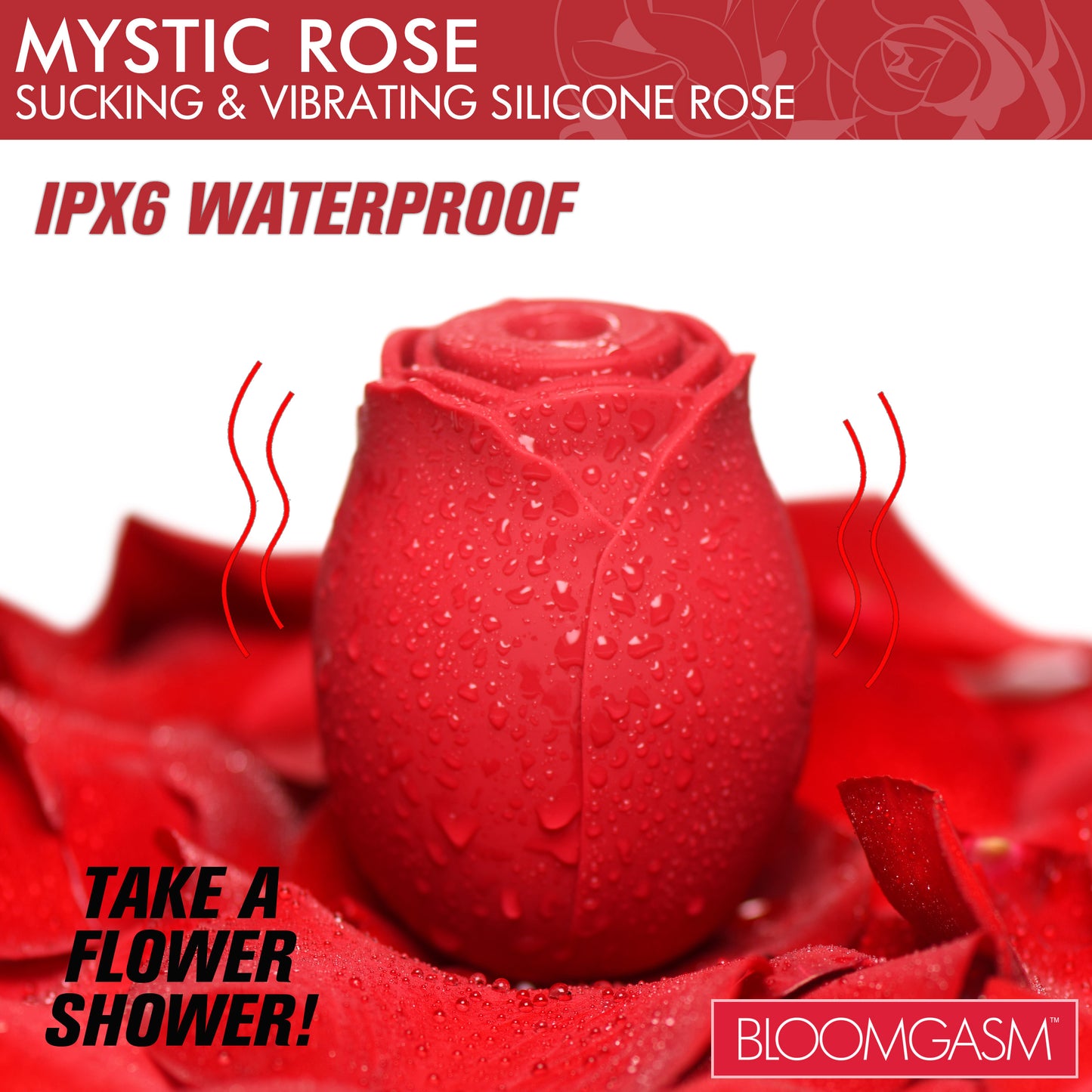 Mystic Rose Sucking And Vibrating Silicone Rose