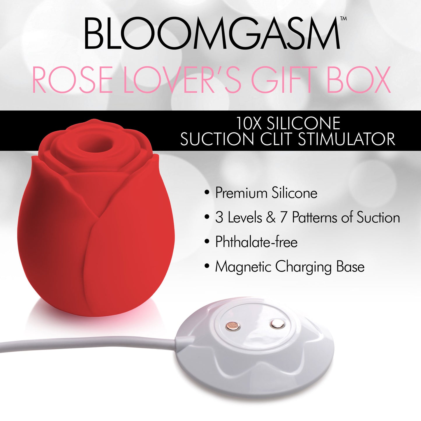 The Rose Lover's Gift Box 10x Clit Suction Rose - Red