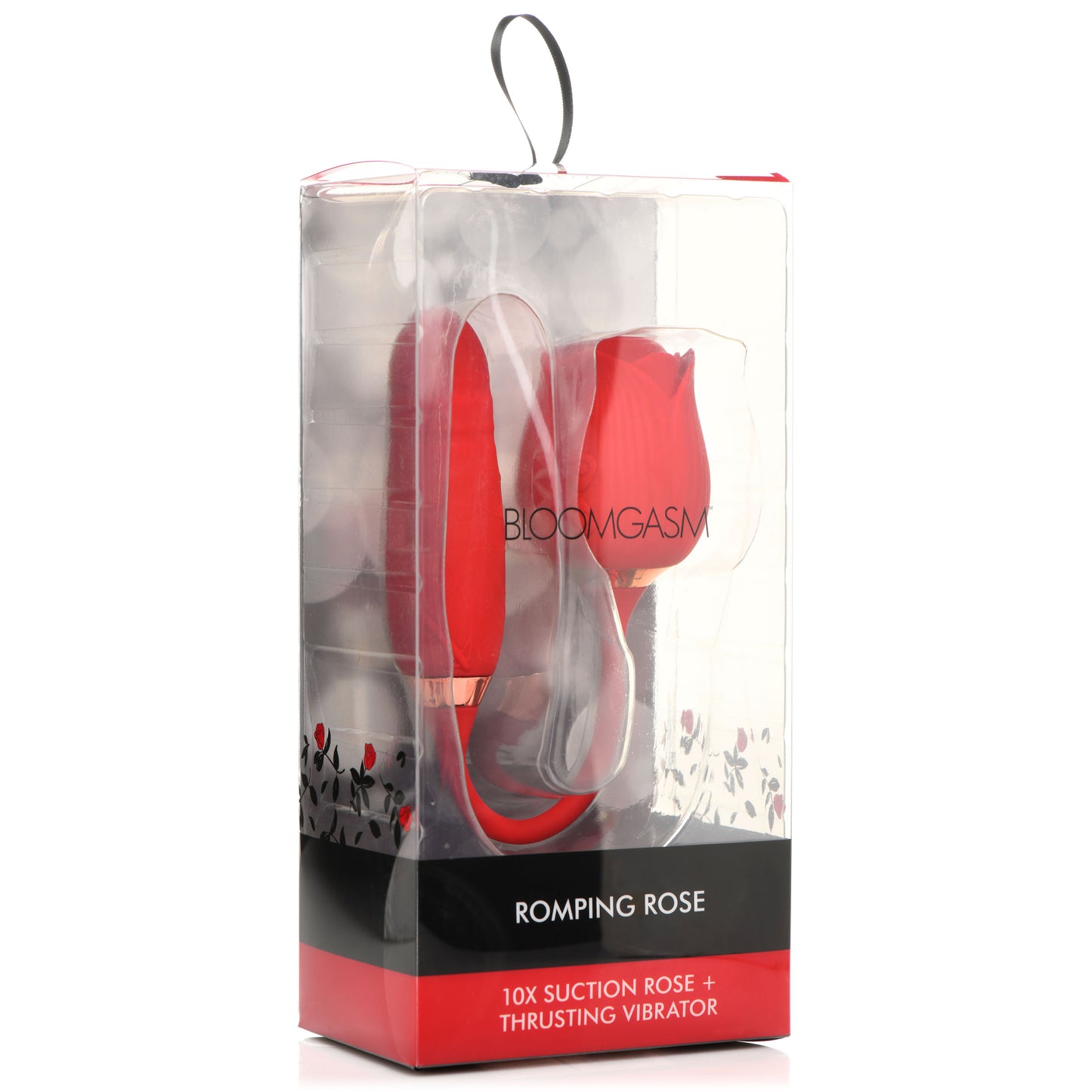 10x Romping Rose Suction And Thrusting Vibrator
