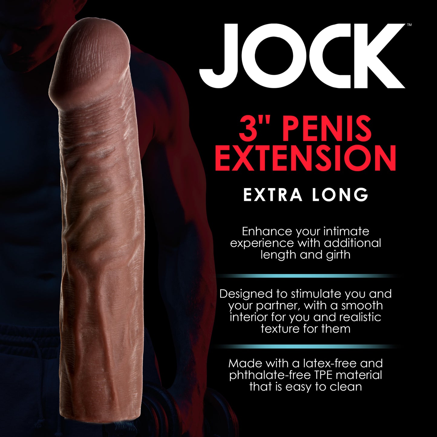 Extra Long 3 Inch Penis Extension - Dark