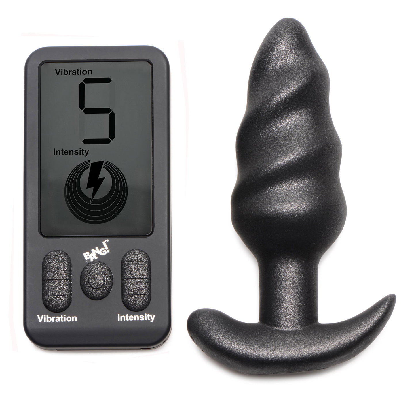 25x Vibrating Silicone Swirl Plug With Remote Control