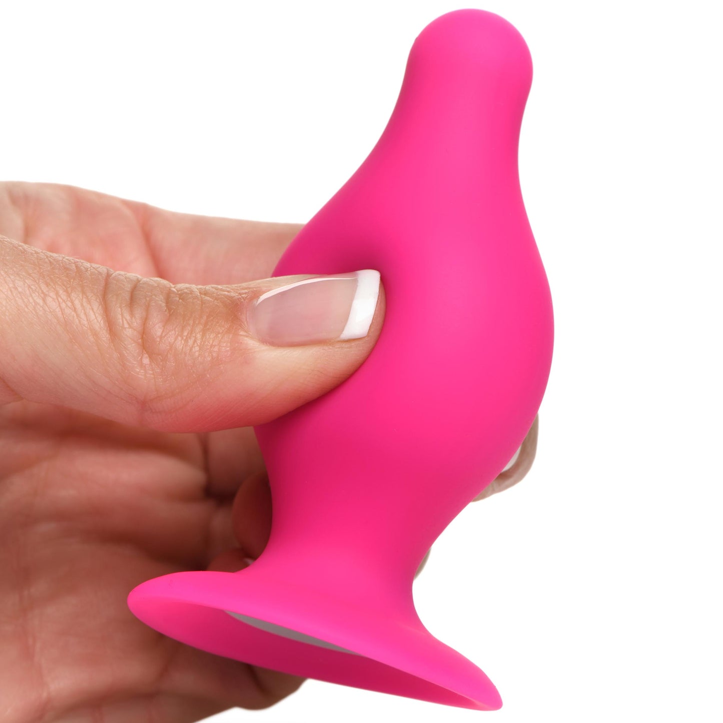 Squeezable Tapered Small Anal Plug - Pink